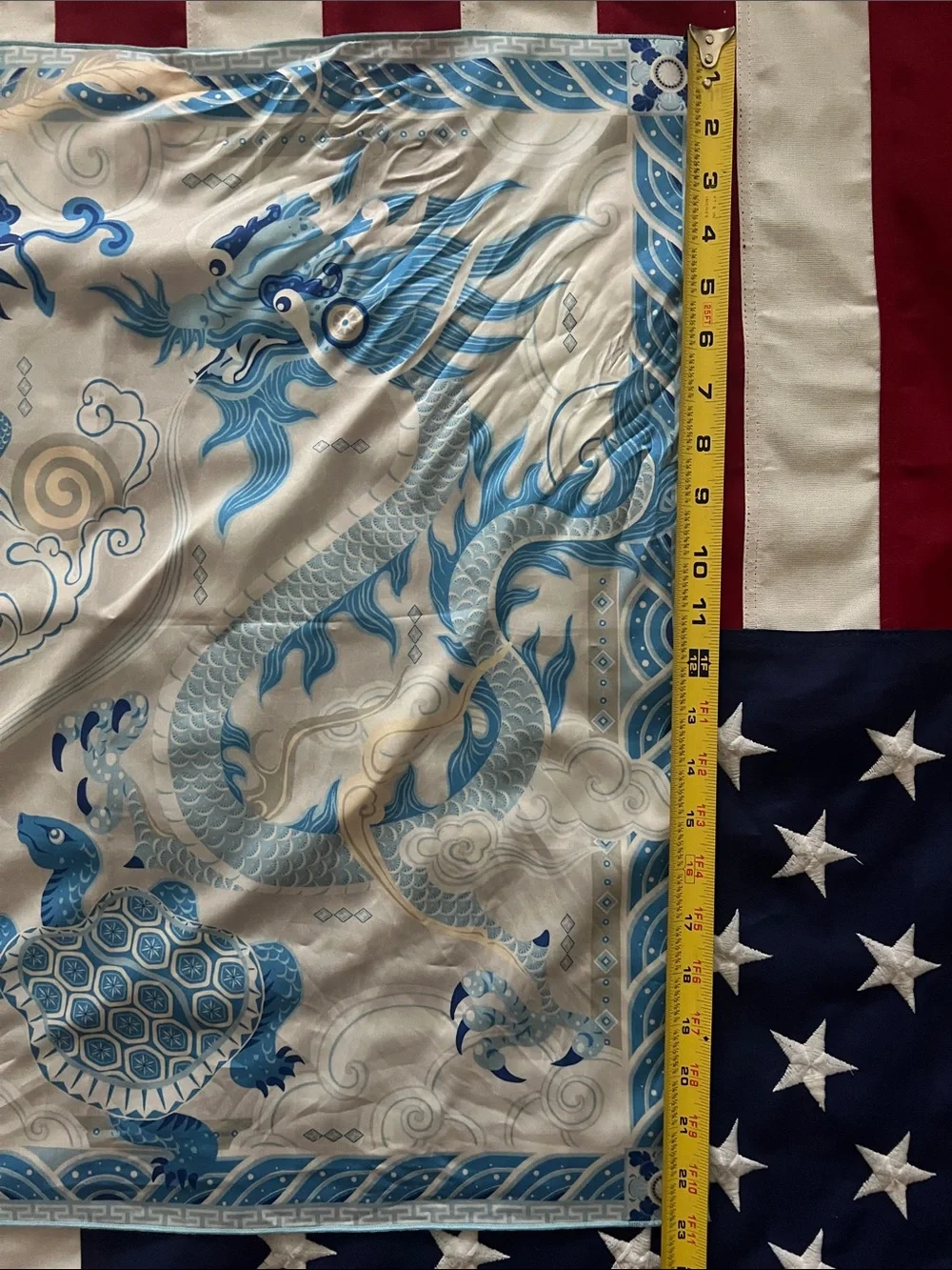 Faux silk handkerchief